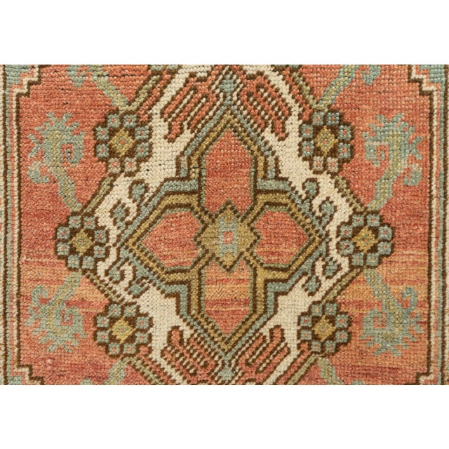Turkish Mini Rug Oriental Hand Knotted Vintage Rug 1'5" x 2'11" #21294 For Sale - Image 4 of 8
