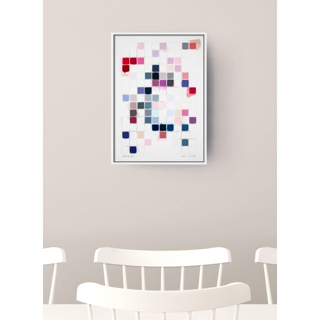 Abstract Contemporary Abstract Pencil and Acrylic on Fabriano-Pittura Paper "Sinnliche Komposition 33" by Kyong Lee For Sale - Image 3 of 4