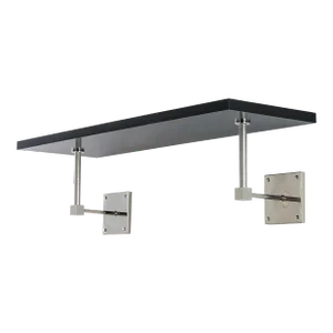 Billy Black/Nickel Wall Shelf, 36" Wide