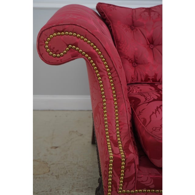 Baker Colonial Williamsburg Chippendale Mahogany Clawfoot Sofa For Sale - Image 9 of 18
