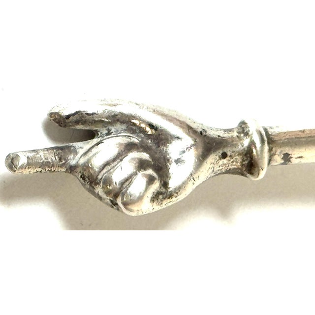 Eastern European Silver Torah Pointer (Yad) with Hebrew Inscription, 1880-1920 For Sale - Image 17 of 18