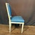 French Louis XVI White Painted Blue Leather Dining Chairs -Set of 8 For Sale - Image 10 of 12