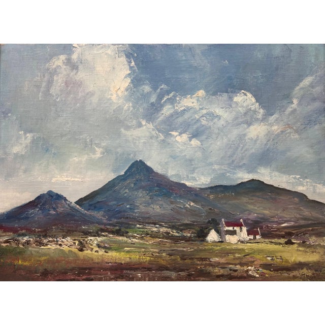 Denis Thornton, Original Post-War Oil Painting of Stormy Day in Kerry Ireland by Irish Artist, 1980 Circa For Sale - Image 9 of 12