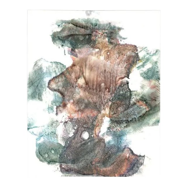 Peter Dischleit, Abstract Composition, 1973, Ink and Watercolor on Paper For Sale