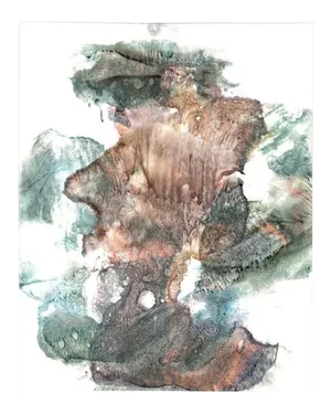 Peter Dischleit, Abstract Composition, 1973, Ink and Watercolor on Paper