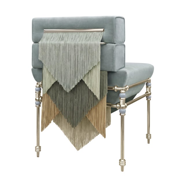 Not Yet Made - Made To Order Seraphine Dining Chair with Fringes Handmade by Ottiu For Sale - Image 5 of 13