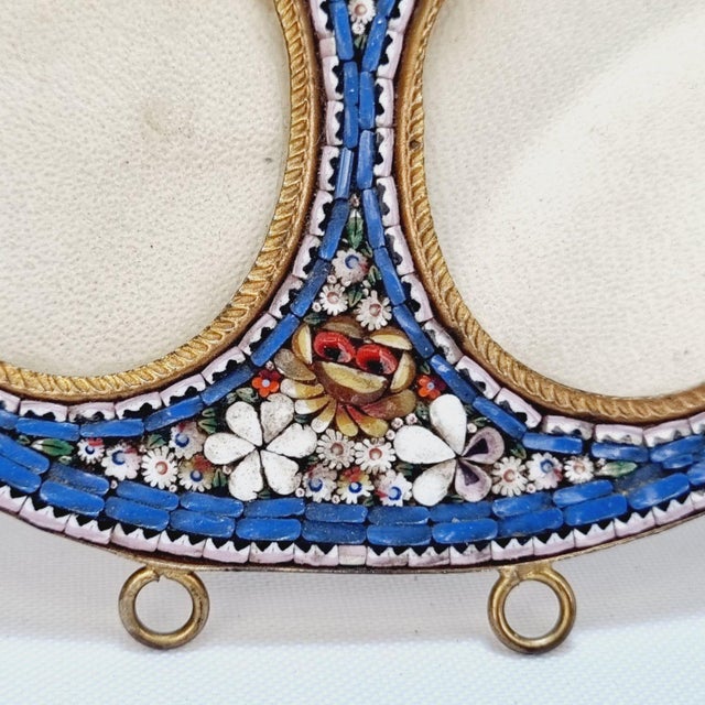 Antique Italian Millefiori Micromosaic Double Picture Frame, 19th Century For Sale - Image 5 of 13