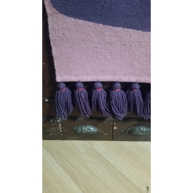 1970s Vintage Olga Fisch Mixed Metal & Wool Tapestry For Sale - Image 4 of 7