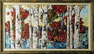 Maya Eventov Brilliance of the Day, Original Acrylic Canvas H.Signed, Framed