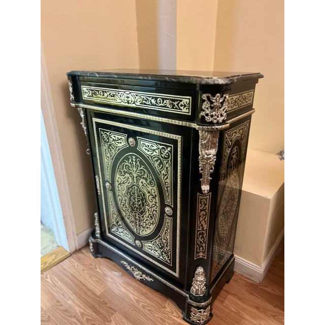 1960s Boulle Buffet Credenza Cabinet For Sale - Image 4 of 8