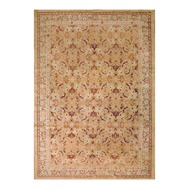 Early 20th Century N. Indian Agra Carpet ( 7' x 10'2" - 213 x 310 ) For Sale