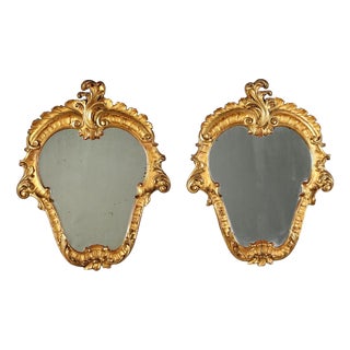 Mirrors with Carved Gilt Frames, Set of 2 For Sale