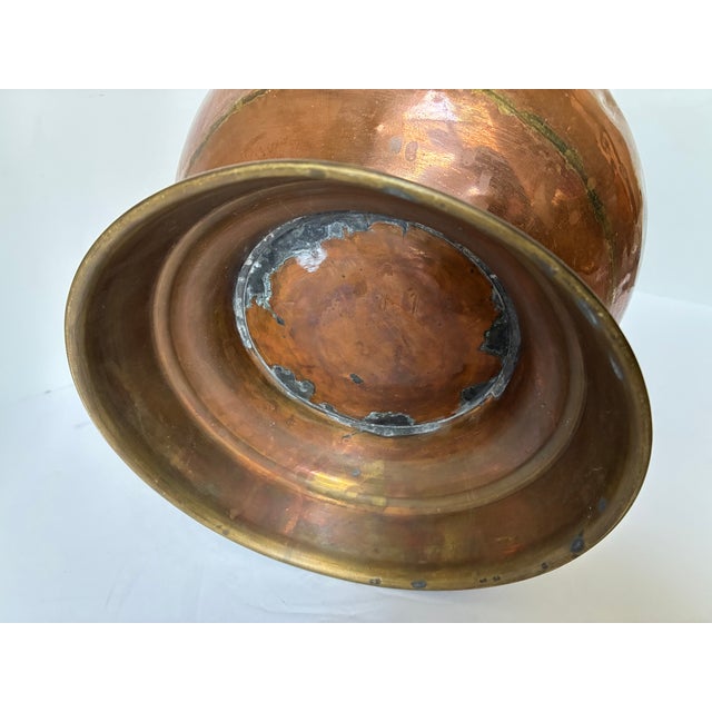 Vintage French Art Nouveau Copper Brass Planter Jardiniere | Pot | Champagne Bucket For Sale - Image 14 of 16