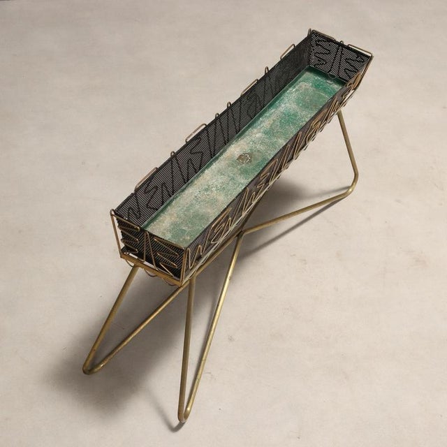 Brass & Enamel Planter, 1950s For Sale - Image 3 of 7