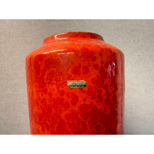 Vintage 517-50 Orange Fat Lava Floor Vase from Scheurich, 1970s For Sale - Image 4 of 16