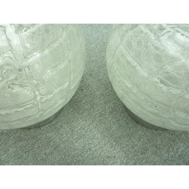 Metal Space Age Ice Glass & Chrome Floor Lamps from Doria, 1960s, Set of 2 For Sale - Image 7 of 14