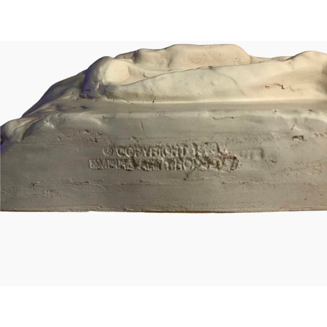 Vintage 1970’s Relief of Nike Adjusts Her Sandal 3 Dimensional Sculptural Wall Hanging For Sale - Image 4 of 12