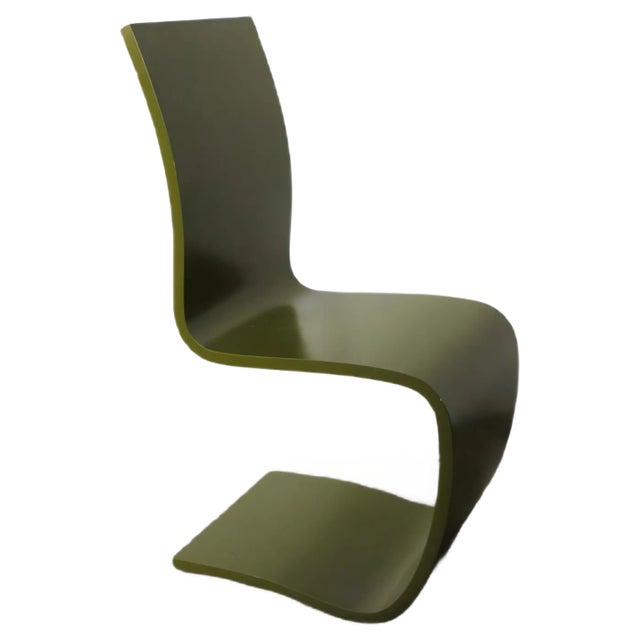 Vintage Green Plywood Dining Chairs, 1960s, Set of 4 For Sale