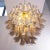 Metal Italian Petal Suspension Lamp with Glass Gray and White Glass, 1990s For Sale - Image 7 of 12