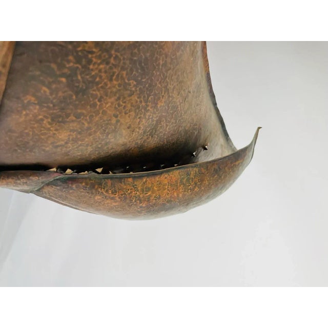 Brutalist Style Copper Chandelier For Sale - Image 11 of 13