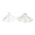 Antique Victorian White Milk Glass Ruffled Hanging Smoke Bells - a Pair For Sale