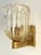Metal Art Deco Italian Murano Crystal Glass and Brass Wall Sconces, 1990s, Set of 2 For Sale - Image 7 of 14