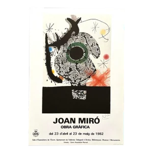 Joan Miro - Obra Grafica - Spanish Exhibition Poster - 1982