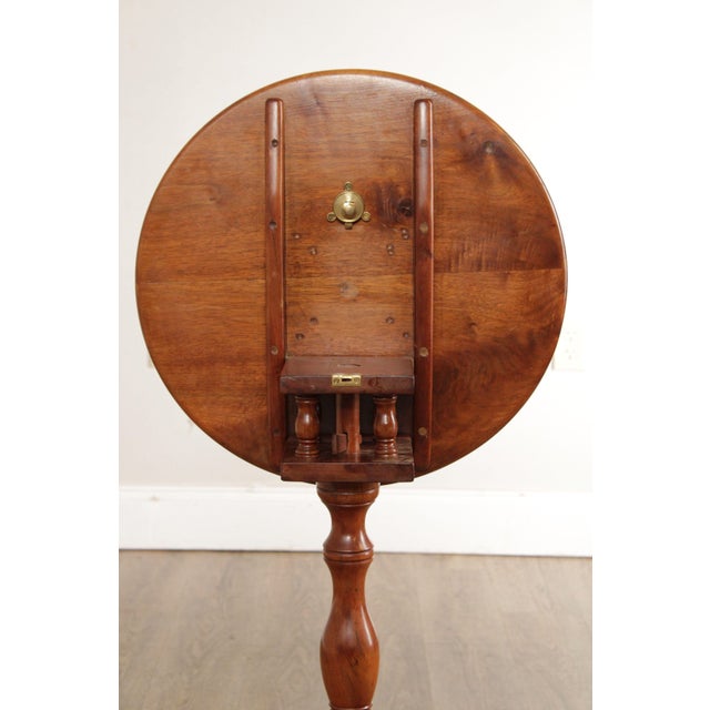 Brown Bench Made Queen Anne Style Walnut Tilt-Top Table For Sale - Image 8 of 12