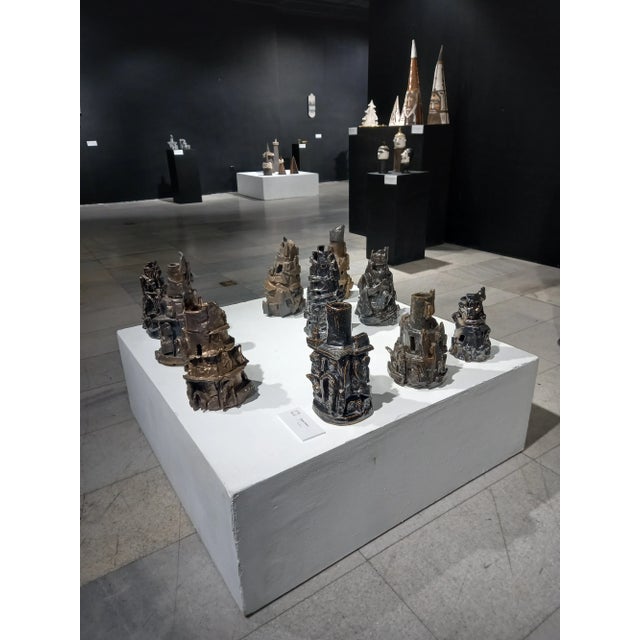 Contemporary Modernist Ceramic Sculpture Vase 'Babel' by Diane Grant For Sale - Image 9 of 9