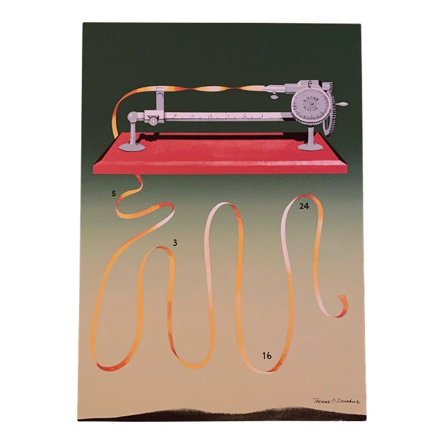 1977 Thomas O'Donohue Realist Still Life Serigraph of a Curling Machine For Sale