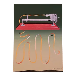 1977 Thomas O'Donohue Realist Still Life Serigraph of a Curling Machine