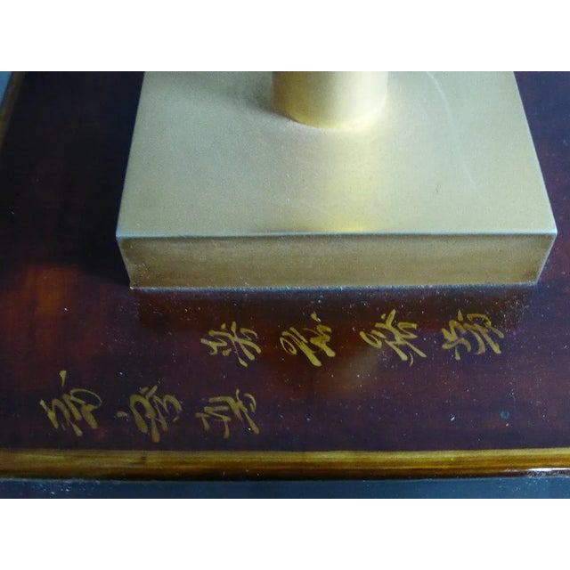 Brass & Lacquer Table Lamp, 1970s For Sale - Image 5 of 10