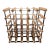 Late 20th Century Modern Wood & Metal Grid Wine Rack | Holds 30 Bottles For Sale