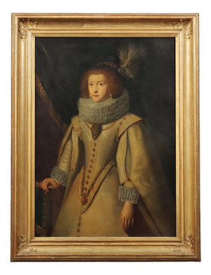 Spanish Artist, Portrait of a Noblewoman, Oil on Canvas, Framed
