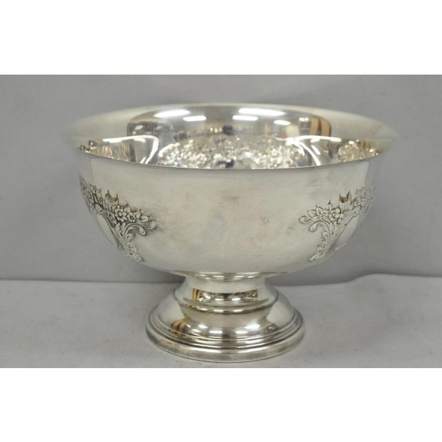Vintage Leonard Victorian Silver Plated Punch Bowl Champagne Chiller Ice Bucket For Sale - Image 11 of 12