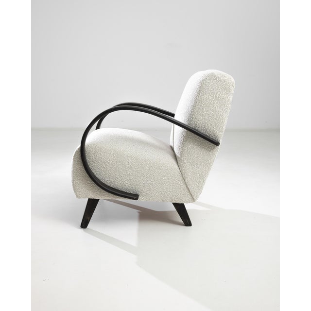 Mid-Century Modern 1950s Czech Wooden Armchair by J. Halabala For Sale - Image 3 of 7