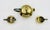 1950s Los Castillo Taxco Brass & Stone Inlaid Tea Set, Mexican Modernism - Set of 3 For Sale In Los Angeles - Image 6 of 18