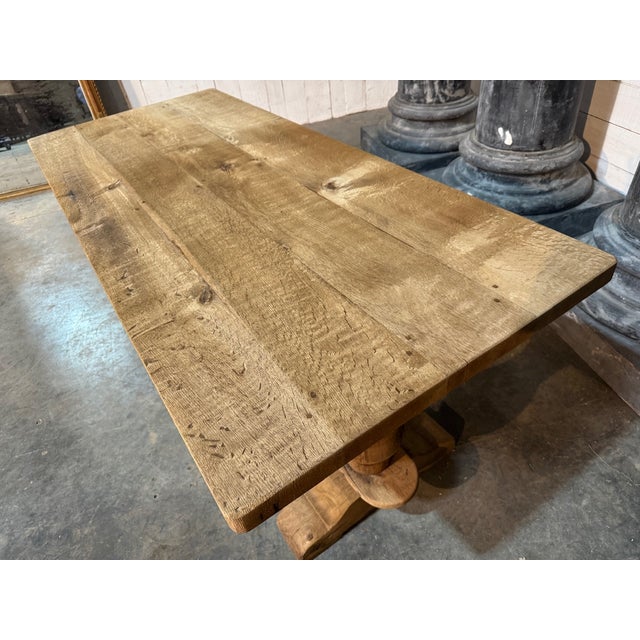 French Oak Farmhouse Dining Table, 1920s For Sale - Image 6 of 17