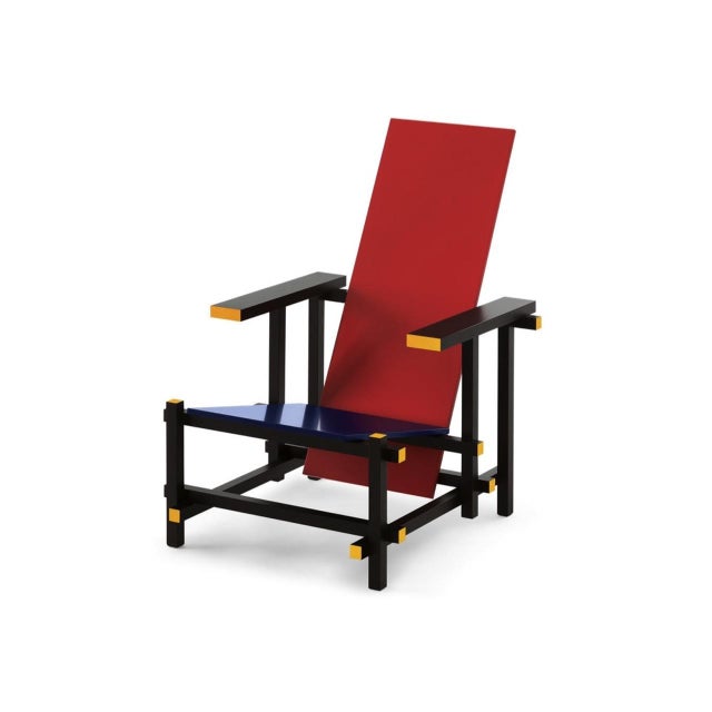 1970s Red and Blue Lounge Chair in the style of Gerrit Rietveld, 1970s For Sale - Image 5 of 5