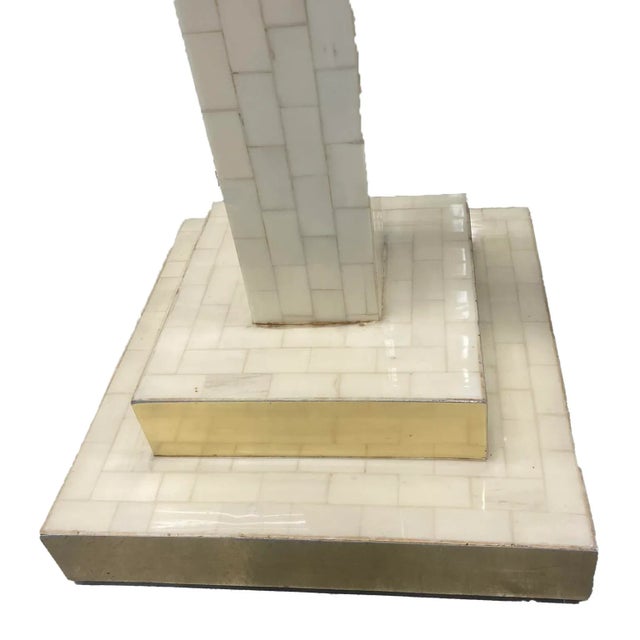 Mid-Century Modern 1970s Enrique Garcel Tessellated Floor Lamps a Pair For Sale - Image 3 of 8