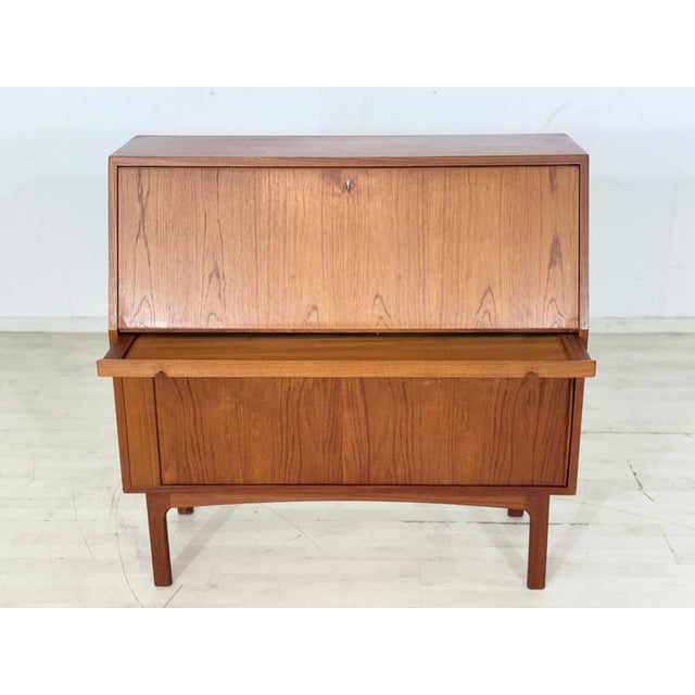 Traditional Mid-Century Danish Secretary in Teak by Bernhard Pedersen & Søn for Eskilstrup-Falster Møbelfabrik, 1960s For Sale - Image 3 of 18