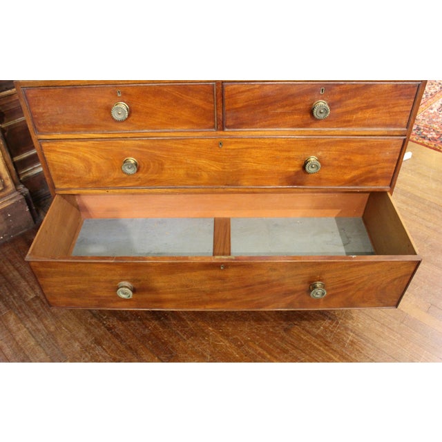 Brown Circa 1815 English Regency Period Linen Press For Sale - Image 8 of 10