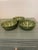 Vintage Majolica cabbage leaf bowls in good Condition. Original Condition Unaltered. Some Imperfections. One bowl has been...