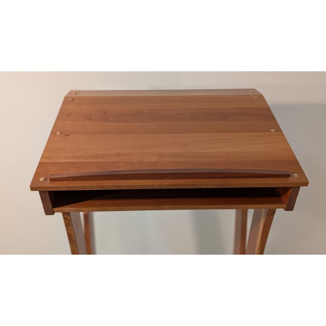 Solid cherry writing desk or bookstand. Purchased from Levenger: this model/design is no longer available. Given as a gift...