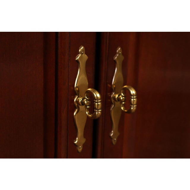 Thomasville 'Collectors Cherry' Triple Dresser with Tri-Fold Mirror For Sale - Image 13 of 18