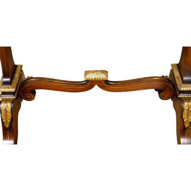 Traditional Fine Regency Rosewood and Bronze Mounted Writing / Games Table For Sale - Image 3 of 13