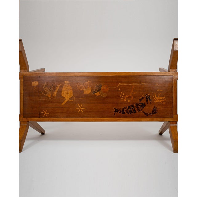 Mid-Century Italian Dining Table with Wood Inlay, 1950 For Sale - Image 11 of 15