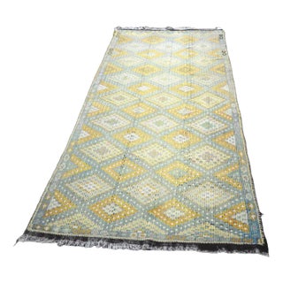 Turkish Nomadic Area Kilim Rug in Wool For Sale