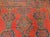 Textile Vintage Turkish Oushak Hand-Knotted Rug, Red Geometric Design, 1900s For Sale - Image 7 of 12