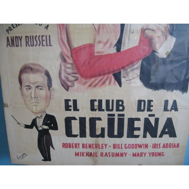 Movie poster for El Club De La Ciguena "The Stork Club" from 1945 starring Betty Hutton and Barry Fitzgerald.